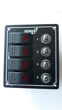 RK-3048 SİGORTA PANEL SİYAH 4 LÜ OTOMATİK SİGORTALI IŞIKLI